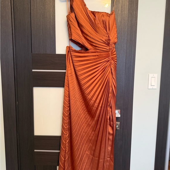 Abercrombie & Fitch Rust Satin Dress - Picture 3 of 9